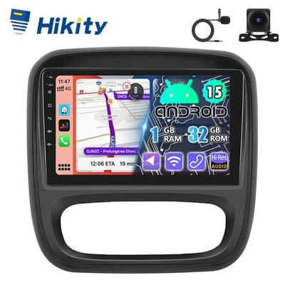 CarPlay Android Autoradio Für Opel Vivaro B Renault Trafic 3 GPS Navi WIFI RDS - Bild 1 von 4