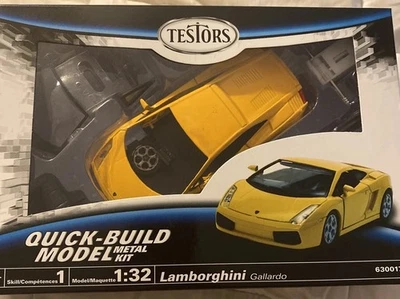 Testors Quick-Build Lamborghini Gallardo Model Metal Kit 1:32 Scale - Image 1 of 2