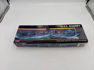 Monogram U.S.S. Ramsey Guided Missile Destroyer Model Kit #3011 OPEN BOX - Image 1 of 4