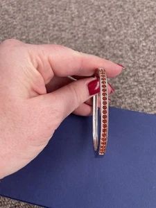 Swarovski Pave Set Hinged Bangle Bracelet - Picture 1 of 5