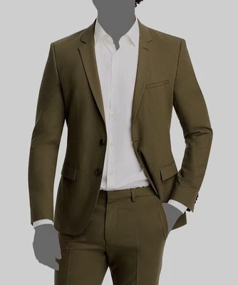 Hugo Boss Men's Green Modern-Fit Solid Suit Separate Jacket Size 36R - Image 1 of 2