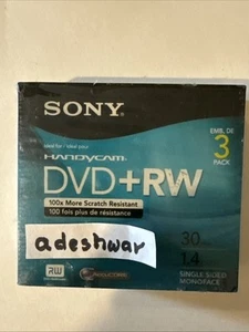 Sony Handycam DVD+RW Discs 3-Pack - 8cm Mini Discs 30min/1.4GB AccuCORE - Photo 1/3