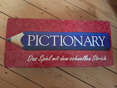 PICTIONARY MB Spiele 1996 Wörter Zeichnen Ratespiel Sammler Vintage Rarität  - Bild 1 von 4