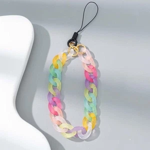Lanière de téléphone portable en perles, accessoire tendance en acrylique, - Zdjęcie 1 z 7