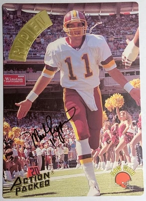 Tarjeta de fútbol americano 8x10 de los Washington Redskins firmada por Mark Rypien #mm21 * Foto 1 de 4