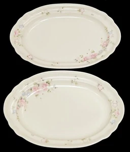 2er Set Pfaltzgraff TEEROSE Oval Servierplatten 14 1/2 x 10" - Bild 1 von 9