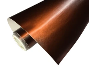 10,11 €/ M ² Diapositiva Auto Cromo Opaco Metallizzato Spazzolato Braun 11m X - Foto 1 di 5