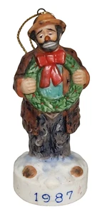 1987 Dave Grossman Emmett Kelly Payaso Navidad Colgante Árbol Adorno - Imagen 1 de 3