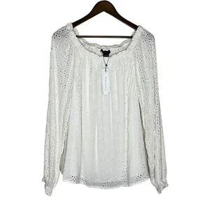 Sanctuary Women's NWT Stitchfix White Mariyah Ballet Neck Top Size Large - Picture 1 of 10