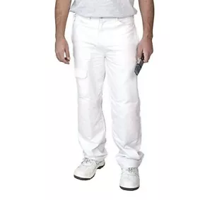 ProDec Painters Work Trousers Decorators Cargo White 100% Cotton Drill - Picture 1 of 4