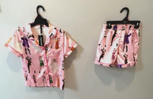 NWT 2 Piece SheShow TAYLOR SWIFT Pink Short Sleeve, Satin Pajama Set Youth M - Picture 1 of 11