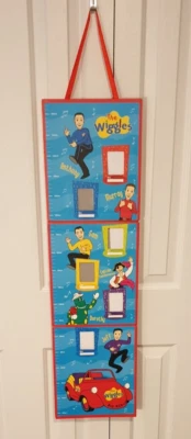 2007 WIGGLES Height Chart Blue 90.5 x 25cm Nostalgic Kids Wall Decor Collectible - Image 1 of 4