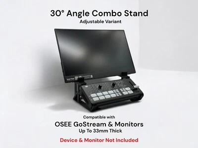 IRON PRINTS Combo Stand for Osee GoStream Deck and Monitor, Adjustable Up To 33mm