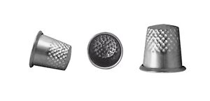 3 x Metal Thimbles Silver Coloured Finger Protector for Sewing Needle Same Size