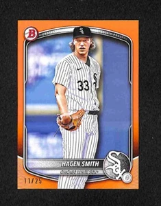 2025 Bowman Baseball Hagen Smith Orange Paper #BP-44 White Sox TOP PROSPECT - Picture 1 of 2
