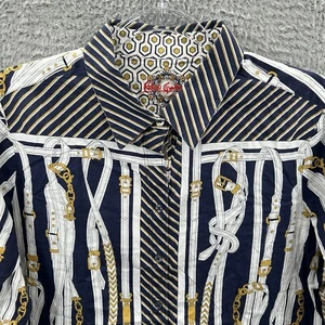 Robert Graham Shirt Damen Medium Knopfleiste Langarm Damen Oberteil Pferd Trense * - Bild 1 von 12