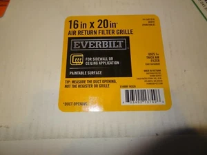 Everbilt E190RF 16x20 blanco superficie pintable 16 pulgadas x 20 in. Filtro de aire de retorno - Imagen 1 de 5