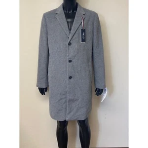 Tommy Hilfiger Men's Addison Wool Blend Fit Overcoat Light Grey Size 44 REG NWT - Picture 1 of 5