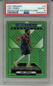 Panini Obsidian Magnitud E/E 2021 Green Flood Joel Embiid PSA 10 Low Pop 1 raro - Imagen 1 de 2