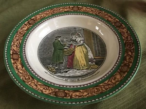Adams CRIES OF LONDON (GREEN & BROWN RIM) Soup Bowl 8-3/4" Diameter - Picture 1 of 3