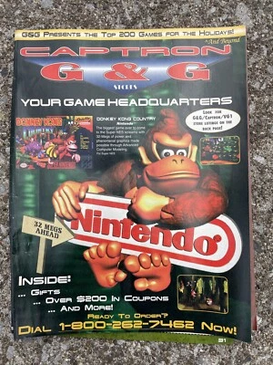 Captain G & G Video Game Catalog 1994 Donkey Kong Nintendo  - Image 1 of 4