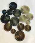 4 Holed Feathered Effect Coat Buttons Various Colours and Sizes Available Crafts