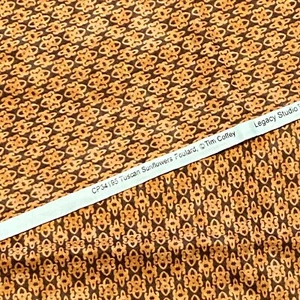 BTY Brown Tuscan Sunflower Fabric Legacy Quilting Cotton - Picture 1 of 4