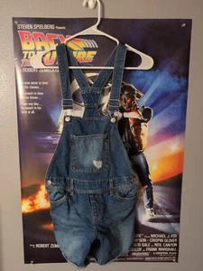 Levi's Shortalls Coverall Shorts Denim Girls Blue Size 12 - Picture 1 of 7