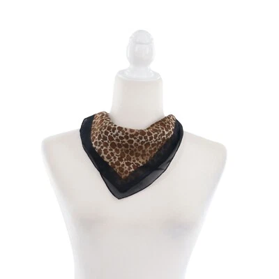 Tie Rack Animal Print Scarf Beige Mob Wife Retro Career Classic Retro Boho Work - Image 1 of 4