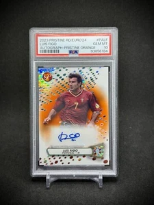 Luis Figo 2023 Topps Pristine Euro Orange Refractor Auto /25 SSP PSA 10 Portugal - Picture 1 of 2