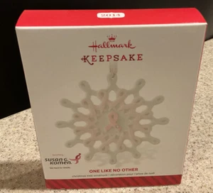 2014 Hallmark Keepsake Ornament “Susan Komen One Like No Other” Pink Ribbon NIB - Picture 1 of 1