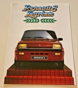 Brochure Publicitaire RENAULT 5 Lauréate - 1985 - Bel Etat. - Imagen 1 de 3