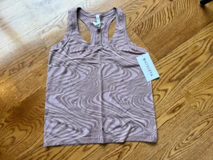 Athleta Momentum Seamless Tank Top Smoked Mauve Marble Racerback Womens Med NEW - Picture 1 of 19