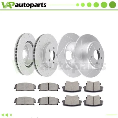 Brake Pads And Rotors Front Rear For DODGE CHALLENGER 2009-2018 V6 RWD Drilled Foto 1 de 4