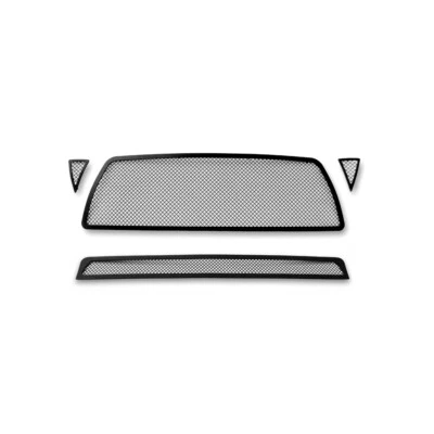 Fits 2005-2010 Toyota Tacoma Logo Show Stainless Black Mesh Grille Insert Combo - Image 1 of 3