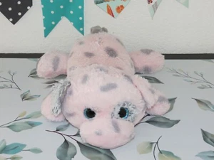 Wal-Mart Hugfun Pig Pink Gray Dot Glitter Eye Lying Plush Stuffed Easter Toy 13" - Picture 1 of 4
