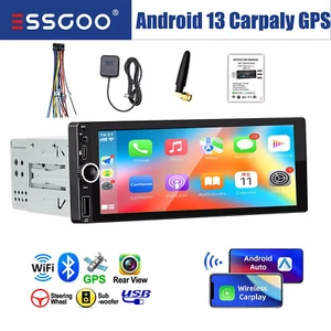 7" Single DIN 2G+32G Car Stereo Apple Carplay Android 13 Radio Head Unit BT GPS - Picture 1 of 14