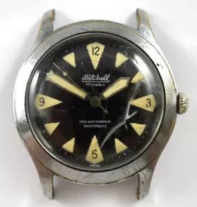 Vintage Mitchell Mobi-Dyck Skin Diver Made in France Mechanic Watch Runs lot.fb - Picture 1 of 10