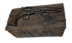 Western Style Trinket Jewelry Box Chest with Lid - Picture 1 of 12