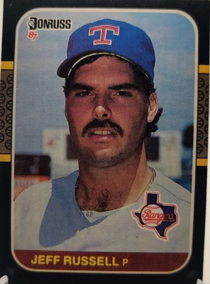 1987 DONRUSS #550 JEFF RUSSELL Texas Rangers baseball card - Image 1 of 2