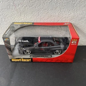 Nissan Skyline GTR R34 Moto Rex Jada Toys Import Racer 1:24 Scale Rare Grey - Picture 1 of 10