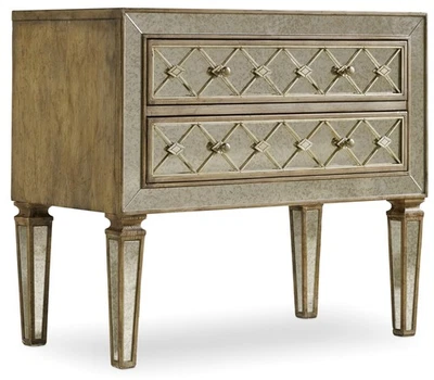 Hooker Furniture 5414-90017 Sanctuary 34"W 2 cajones madera - hoja de plata / mediano Foto 1 de 4