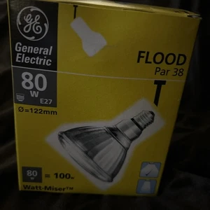 Ge Lighting 80w E27 Flood Par 38 White Watt-Miser Bulb Brand New - Picture 1 of 5