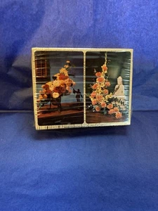 Vintage Archer Plastic Coated Playing Cards W/Container 2 Sealed Decks Floral - Picture 1 of 7