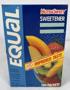 Vintage 1989 NutraSweet Equal Sweetener 100 Pack Unopened PROP ONLY Rare Display - Picture 1 of 10