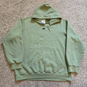 Vintage Nike Center Logo Pistachio Green Hoodie Size Medium Gray Tag Y2K - Picture 1 of 9