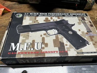  Pistola de retroceso de gas Airsoft WE Tech 1911 Full Metal MEU Airsoft (bronceado) Foto 1 de 4
