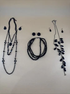 3 set Handmade Necklace Lot & Earrings Vintage K - Picture 1 of 10