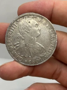 Mexico 1801-Mo 8 Reales Looks XF! Nice Early Colonial Coin! Rare*** - Picture 1 of 6