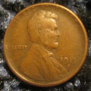 1919-S Lincoln Wheat Cent - Picture 1 of 2